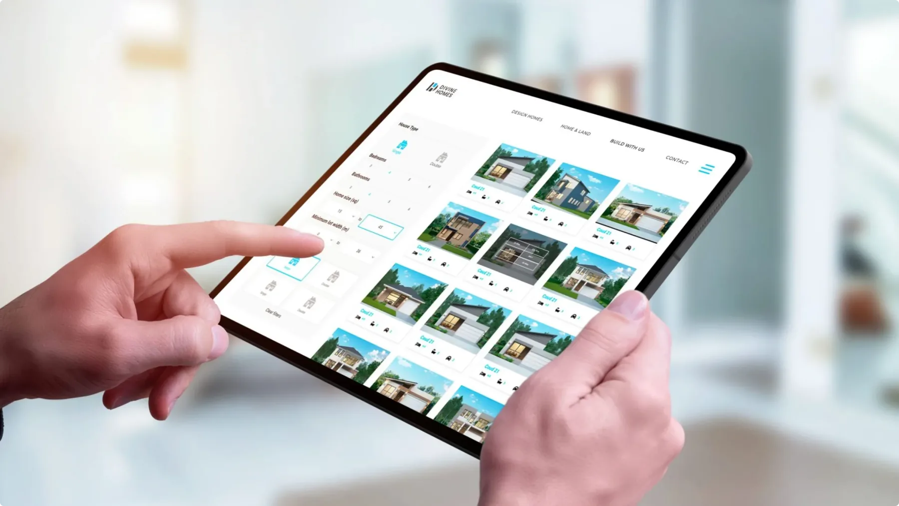 Divine Homes — Una web minimalista con catálogo