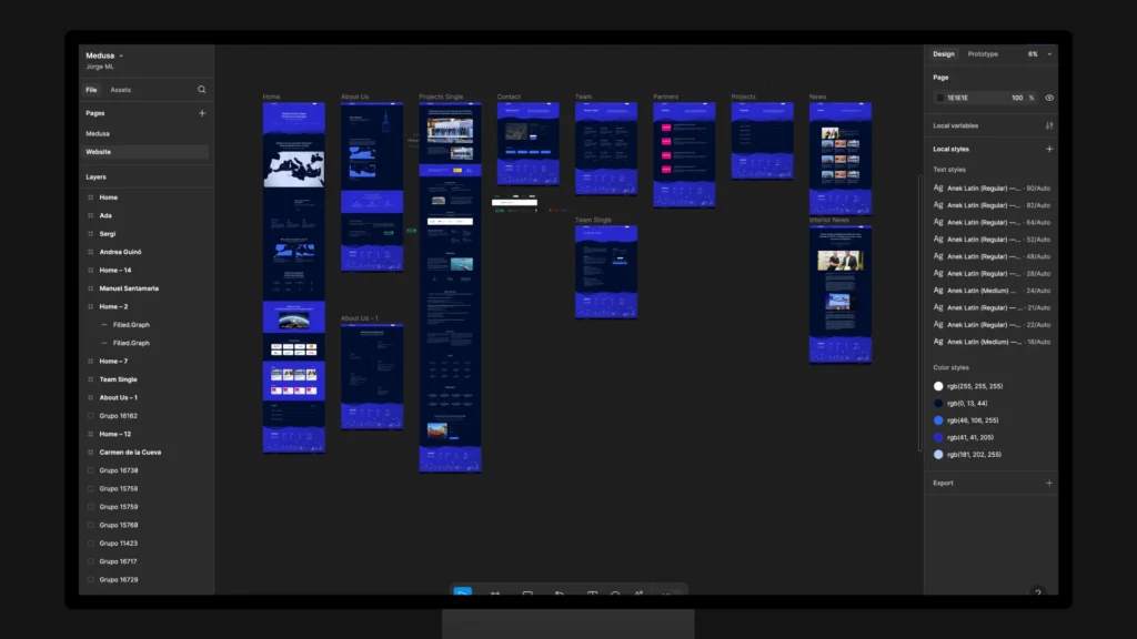 Medusa web design figma