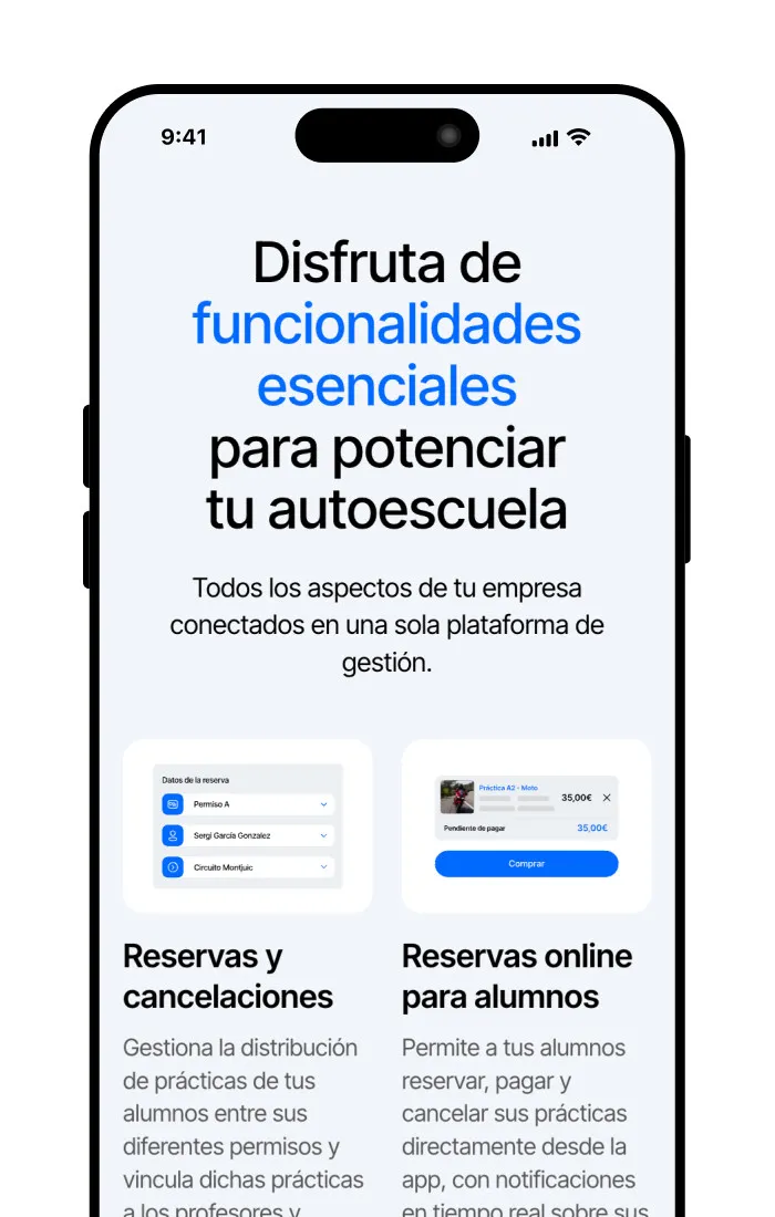 Versión móvil adaptativa (responsive) de la web Autopractik mostrando legibilidad y optimización para smartphones.